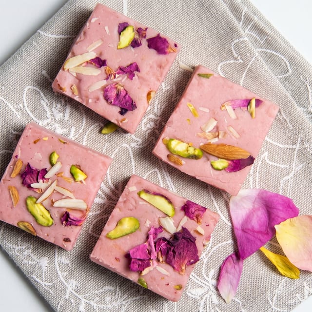Rose Burfi.