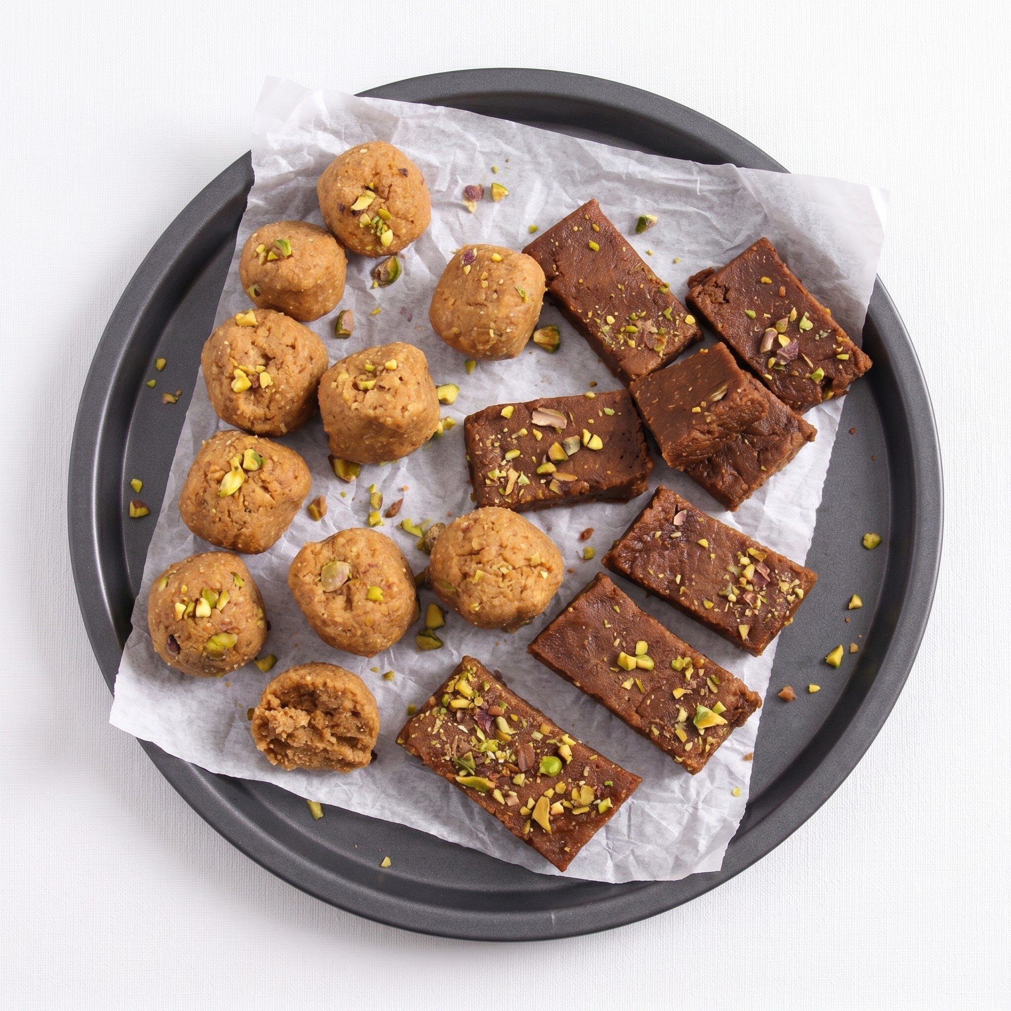 Roasted Khoa Burfi.